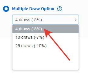 Multiple Draw: decide on the numbers