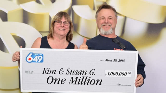 Lottery winners Kim and Susan Gamble